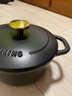 雙立人（ZWILLING）琺瑯鑄鐵鍋湯鍋燉鍋雙耳煲湯鍋平底鍋烹飪鍋具電磁爐燃氣通用 啞光黑 20cm 曬單實(shí)拍圖