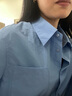三彩2025秋季新款純色襯衫翻領(lǐng)寬松襯衣簡(jiǎn)約通勤疊穿Z 深海藍 M 160/84A 曬單實(shí)拍圖