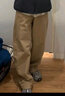 優(yōu)衣庫女裝針織廓形長(cháng)褲/彎刀鐮刀褲子25秋冬新款483722 483722/32深米色 M 曬單實(shí)拍圖