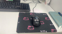 【辦公標配】鼠標墊少女心凱蒂貓桌墊Hello kitty小號筆記本辦公桌通用數碼鍵盤(pán)墊 凱蒂貓 黑色6只 260*210*2mm（無(wú)鎖邊） 曬單實(shí)拍圖