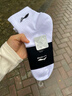 李寧（LI-NING）運動(dòng)襪 跑步襪籃球襪羽毛球襪防臭抗菌吸汗中筒棉襪子 白色3雙 XL （42-46） 曬單實(shí)拍圖