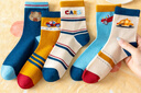 貓人兒童襪子【100%棉+防臭防螨】男童秋冬休閑襪寶寶發(fā)育期中筒襪 曬單實(shí)拍圖