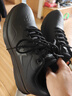 特步運動(dòng)鞋男鞋跑鞋冬季皮面防水輕便減震健身休閑慢跑步鞋子男黑色 曬單實(shí)拍圖