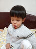 棉棉柔寶寶保暖衣套裝兒童內衣冬季三層夾棉嬰兒睡衣秋冬款純棉男童秋衣 花灰色對襟 100 曬單實(shí)拍圖