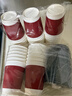 特美居（temeiju）一次性咖啡杯紙杯加厚防燙杯子食品級水杯瓦楞商務(wù)茶杯30套帶蓋 曬單實(shí)拍圖