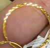 周六福5G工車(chē)花圓形耳圈黃金耳環(huán)女生日禮物計價(jià)A0913147一對約1.72g 曬單實(shí)拍圖