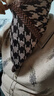 飛鷹城堡男士圍巾圍脖2026新款秋冬護頸情侶款防寒百搭脖套保暖三角圍巾 【焦糖千鳥(niǎo)格+純色炭黑】2個(gè)換洗 曬單實(shí)拍圖