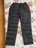 恒源祥羽絨褲女式外穿媽媽中老年人高腰冬季寬松奶奶加厚防寒白鴨絨棉褲 黑色【方格款】 型  輕薄 4XL [155-170斤] 曬單實(shí)拍圖