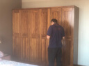 果真現代中式實(shí)木衣柜簡(jiǎn)約烏金木三門(mén)衣柜組合家用臥室儲物衣櫥 上風(fēng)上水系列【四門(mén)衣柜】 曬單實(shí)拍圖