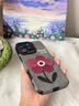 素洛適用蘋(píng)果17promax手機殼油畫(huà)紅花翻毛皮iPhone16pro高級感小眾15plus創(chuàng  )意帶手鏈14全包防摔保護套 翻毛皮灰色【春天一朵紅花】+手鏈 iPhone 16 Pro Max 曬單實(shí)拍圖