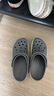 卡駱馳（CROCS）洞洞鞋貝雅卡駱班輕便耐磨一腳蹬休閑鞋|205089 石板灰/青檸綠-0GX 41 /42(260mm) 曬單實(shí)拍圖