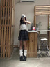 斐月伽堆堆襪套冬季女毛絨襪子小腿襪加絨加厚中筒襪日系jk搭配雪地靴 混色 【黑色+白色】 2雙 均碼 曬單實(shí)拍圖