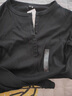優(yōu)衣庫女裝羅紋亨利領(lǐng)T恤/長(cháng)袖修身短款內搭打底25新款479591 09 黑色 L /160/88A 曬單實(shí)拍圖