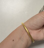周六福素韻5G工藝黃金手鐲女古法金鐲子計價(jià)AW107851 約10.18g 56mm 曬單實(shí)拍圖