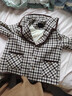 Olrain歐芮兒格紋小香風(fēng)短外套女秋冬復古翻領(lǐng)小個(gè)子上衣優(yōu)雅簡(jiǎn)約 格子 M 曬單實(shí)拍圖