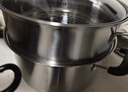 美的（Midea）蒸鍋304不銹鋼蒸煮兩用湯鍋饅頭包子家用蒸籠鍋蒸大閘蟹螃蟹 曬單實(shí)拍圖