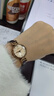 歌迪（GEDI）手表女學(xué)生小眾復古簡(jiǎn)約小表盤(pán)初高中女生考試小巧皮帶女士石英表 復古棕 曬單實(shí)拍圖