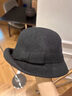 俞兆林中華民國復古羊毛禮帽秋冬法式風(fēng)格盆帽蝴蝶結赫本風(fēng)格圓頂漁夫帽 氣質(zhì)黑 M(54-58cm) 曬單實(shí)拍圖