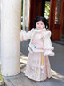 安妮優(yōu)兒（Anneyol）馬面裙女童漢服冬季2025新款古裝兒童秋冬裝國風(fēng)加厚旗袍裙拜年服 粉色 110 曬單實(shí)拍圖