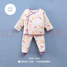 良良【精選】嬰兒秋冬套裝寶寶純棉加厚衣服兒童分體保暖睡袋100G棉 咕咪-夾棉斜襟套裝|66cm 均碼 適合室內溫度10-20° 曬單實(shí)拍圖