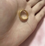 夢(mèng)金園黃金戒指 古法足金泥鰍背素圈可調節指環(huán)男女同款戒 生日禮物 約6.38g-面寬約5mm-克重多退少補 曬單實(shí)拍圖