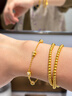 JEMPER君佩FALO葫蘆黃金足金古法手工五福手鏈時(shí)尚百搭珠寶禮物 金重約10.8g FL-SL-0006--01 曬單實(shí)拍圖