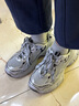 人本（RENBEN）銀色復古老爹鞋透氣網(wǎng)面2025春秋高顏值厚底增高男登山運動(dòng)鞋 曬單實(shí)拍圖