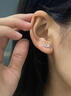 戚小米999足銀星星耳釘女士小巧精致耳環(huán)養耳洞睡覺(jué)不用摘螺絲擰扣耳飾 【999足銀】星星耳釘一對 曬單實(shí)拍圖