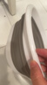 妙美折疊洗臉盆32cm1個(gè)家用嬰兒宿舍廚房浴室塑料盆硅膠伸壓縮便攜式 曬單實(shí)拍圖