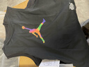 Jordan耐克AJ童裝兒童背心夏季男童籃球服透氣圓領(lǐng)球衣無(wú)袖上衣 正黑色 曬單實(shí)拍圖