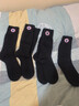 TUTORGOOSE羊絨襪子男秋冬季加絨加厚保暖中筒厚睡眠地板襪冬款長(cháng)筒羊毛襪 【高筒款】黑色 4雙 均碼 曬單實(shí)拍圖