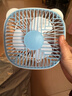 電風(fēng)扇家用桌面風(fēng)扇小風(fēng)扇學(xué)生宿舍可愛(ài)多功能可壁掛空氣循環(huán)扇輕音制冷辦公室usb插電便攜迷你 【直插款-6寸】天空藍 曬單實(shí)拍圖