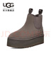UGG秋季女士舒適厚底雪地靴煙囪時(shí)尚切爾西短靴 1134526GREY|灰色 38 曬單實(shí)拍圖
