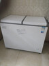 Midea美的冰柜220升 家用商用囤貨雙箱雙溫冷柜蝶形門(mén) 冷藏冷凍柜 臥式 純白 220L BCD-220VM(E) 兩天約一度電 曬單實(shí)拍圖