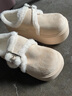 COSMICKISS小個(gè)子加絨松糕厚底勃肯鞋女2025冬季新款增高保暖雪地靴毛毛棉鞋 米白色【加絨款】 36 曬單實(shí)拍圖