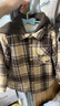戴維貝拉（DAVE＆BELLA）兒童連帽上衣加絨男寶寶格子開(kāi)衫小童外套冬裝新款男童外衣 格子【現貨】 90 cm（建議身高80-90cm） 曬單實(shí)拍圖