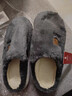 智宙棉拖鞋情侶款秋冬季拖鞋冬天居家男女士室內2025新款室內外出棉鞋 灰色小熊42-43【適合41-42】 曬單實(shí)拍圖
