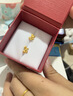 菜百首飾 黃金耳飾 足金可愛(ài)風(fēng)黃金蝴蝶結耳飾 計價(jià) HJ 直鉤彎鉤隨機發(fā) 黃金耳飾 約2.04g 曬單實(shí)拍圖