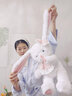MOONCHILD晚安小熊玩偶睡覺(jué)娃娃抱枕女孩兒童公仔可送閨蜜送給女生生日禮物 兔子 全長(cháng)60厘米 曬單實(shí)拍圖