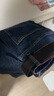 UR2025冬季新款男裝休閑貓須水洗加絨牛仔長(cháng)褲UMY850048+ 中藍 30 曬單實(shí)拍圖