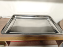 廚萬(wàn)雅商用不銹鋼方盤(pán)蒸飯盤(pán)蒸飯柜托盤(pán) 430無(wú)孔60*40*4.8cm（京倉） 曬單實(shí)拍圖