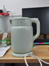 九陽(yáng)（Joyoung）熱水壺燒水壺電水壺 雙層壺體 304不銹鋼 1.5L家用0膠水電水壺 K15FD-W112 曬單實(shí)拍圖