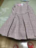 柏潮女童夏季冬毛呢馬甲裙百搭背心裙公主裙新款兒童格子公主連衣裙 淡粉圓領(lǐng)格子馬甲裙 100碼建議身高90cm 曬單實(shí)拍圖