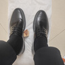 奧康男鞋2025新款春秋黑色系帶皮鞋男款商務(wù)休閑鞋通勤正裝德比鞋MT 曬單實(shí)拍圖