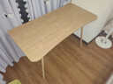 米昊（MIHAO）書(shū)桌學(xué)生家用電腦桌出租屋工作臺小型辦公簡(jiǎn)易女生臥室寫(xiě)字桌子 80%選擇丨實(shí)木桌腿弧形臺面120CM 曬單實(shí)拍圖
