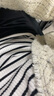 三彩2025秋季新款條紋針織衫圓領(lǐng)毛衫套頭修身女 黑白條紋 M 160/84A 曬單實(shí)拍圖