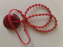 蕓生閣 紅瑪瑙平安扣吊墜玉墜吉祥物情侶項鏈禮物掛件飾品首飾情侶男女 天然紅瑪瑙直徑40毫米-大號配瑪瑙可調節珠鏈 曬單實(shí)拍圖