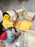 星優(yōu)前開(kāi)式收納箱兒童玩具家用翻蓋儲物箱衣服整理箱裝書(shū)本零食 【大號】定制黃-4個(gè)裝 曬單實(shí)拍圖