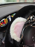 麥舒特德國2025新款冬季方向盤(pán)套汽車(chē)把套毛絨加熱保暖防滑豪車(chē)通用男女 【疾速自熱】輕奢貂絨 黑白色-O型款 1 曬單實(shí)拍圖