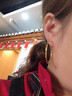 侶行家黃金耳環(huán)光面實(shí)心女耳圈999足金包銀大號素圈耳環(huán)送女友驚喜禮物 光面耳圈總重約3.9克-厚包金1.86g 曬單實(shí)拍圖